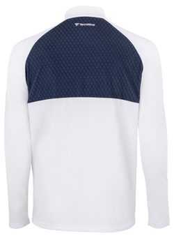 Мужская теннисная футболка теннисная Tecnifibre Thermo Zipper Longsleeves - white