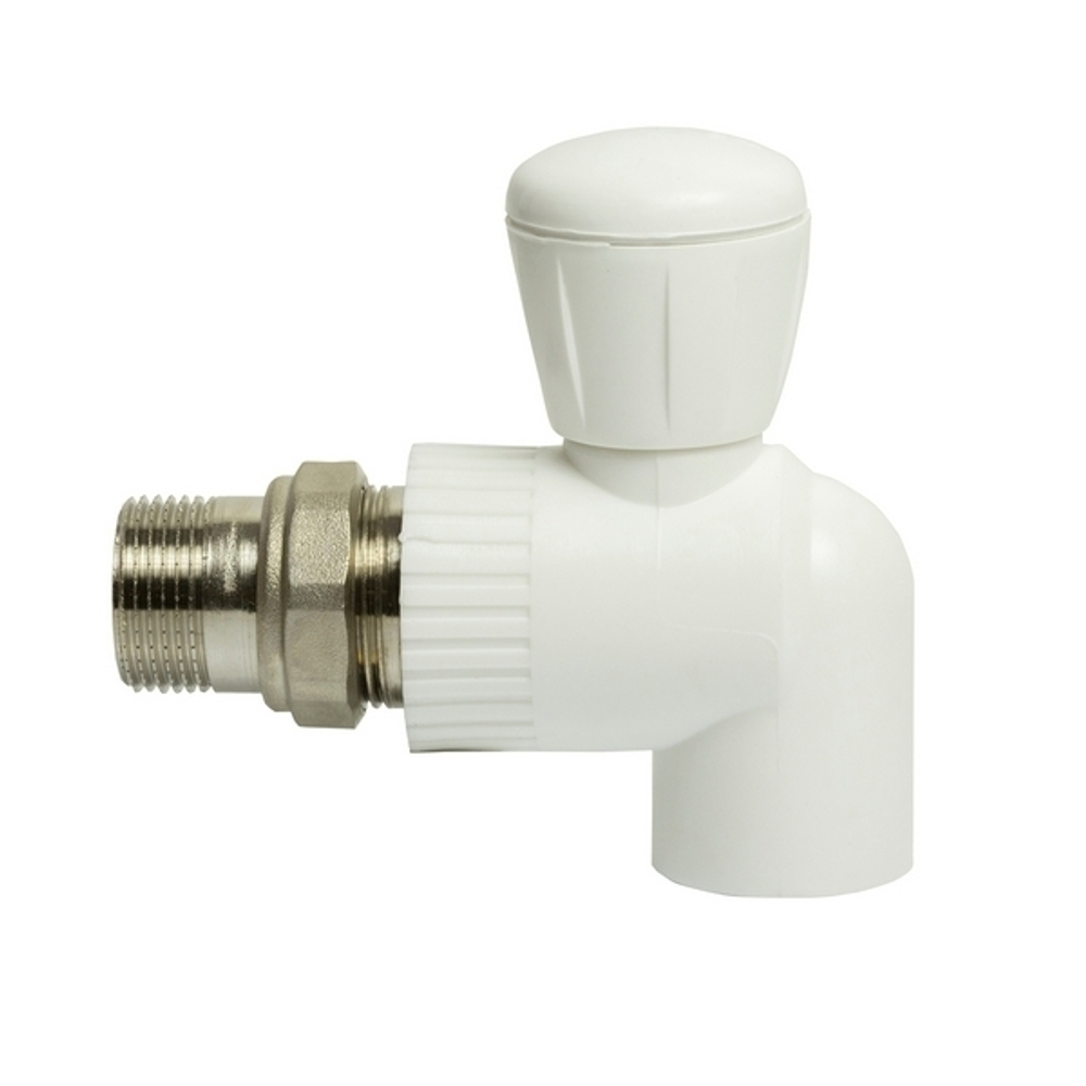 Кран американка шар 25-3/4'' угловой EVER® БЕЛЫЙ (Россия)