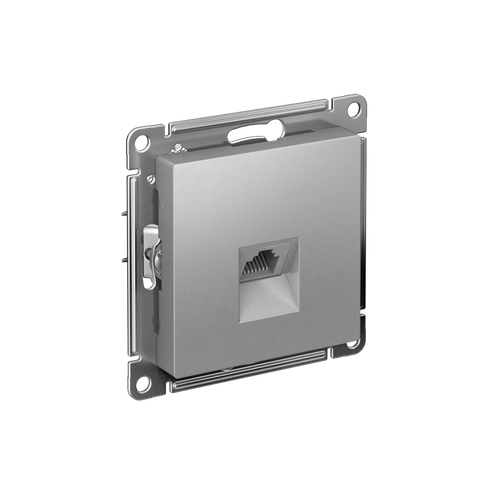 SE AtlasDesign Алюминий Розетка компьютерная RJ45, кат. 6A, механизм