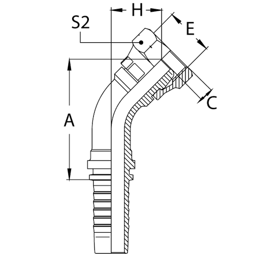 Фитинг DN 16 DK (Г) 27x1.5 (45) накидная гайка