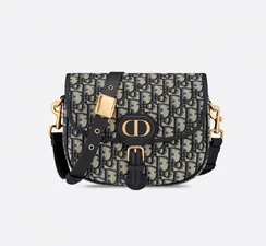 Сумка Dior Bobby синий жаккард Oblique