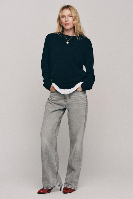ZARA ДЖИНСЫ Z1975 REGULAR FIT LONG LENGTH С ВЫСОКОЙ ПОСАДКОЙ, СЕРЫЙ