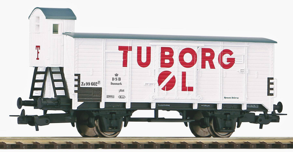 Крытый грузовой вагон G02 Bier Tuborg III с тормозной будкой