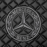 Ковры MERCEDES Actros 2020г ровный пол (экокожа, черный, серый кант, серая вышивка)