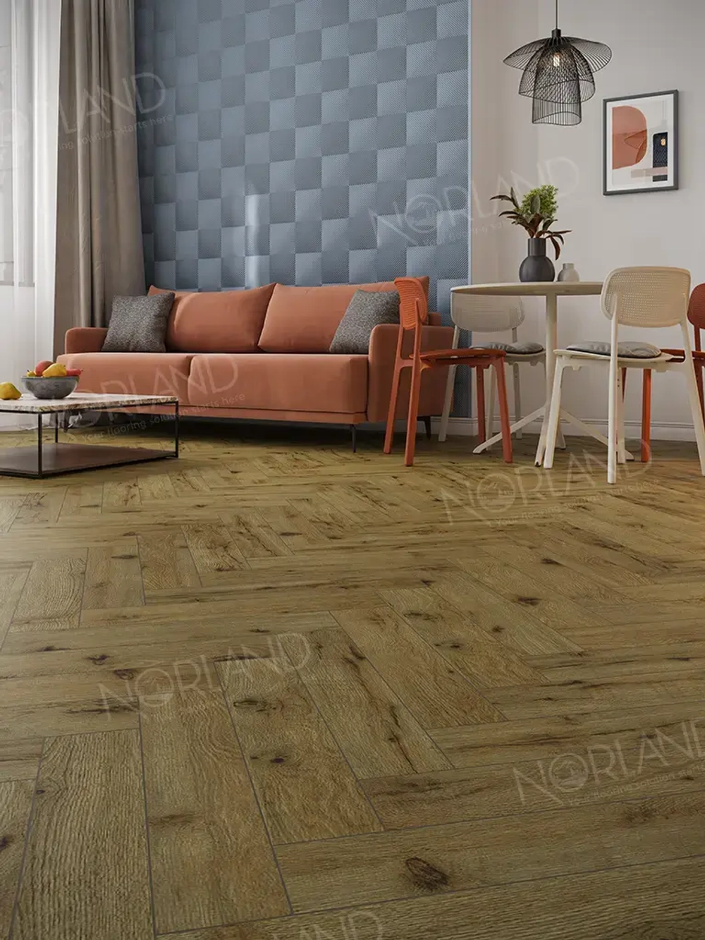Ламинат Norland Herringbone Elegant Strong Дуб Скай LF304-14