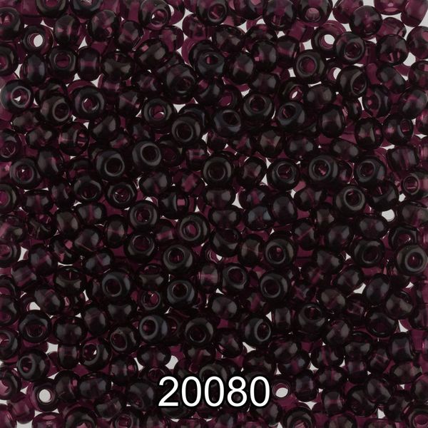 Бисер Preciosa 10/0 (2.3 мм), 500 г, 20080(Ф167) т.лиловый