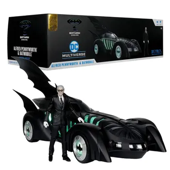 Набор Фигурок McFarlane Toys Batman Forever DC Multiverse Gold Label Alfred Pennyworth & Batmobile