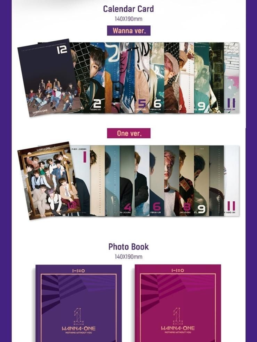 Альбом Wanna One - 1-1 0 Nothing without You 1st Album Repackage RANDOM Version
