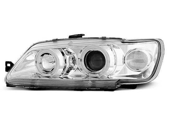 Передние фары angel eyes chrome для Peugeot 306