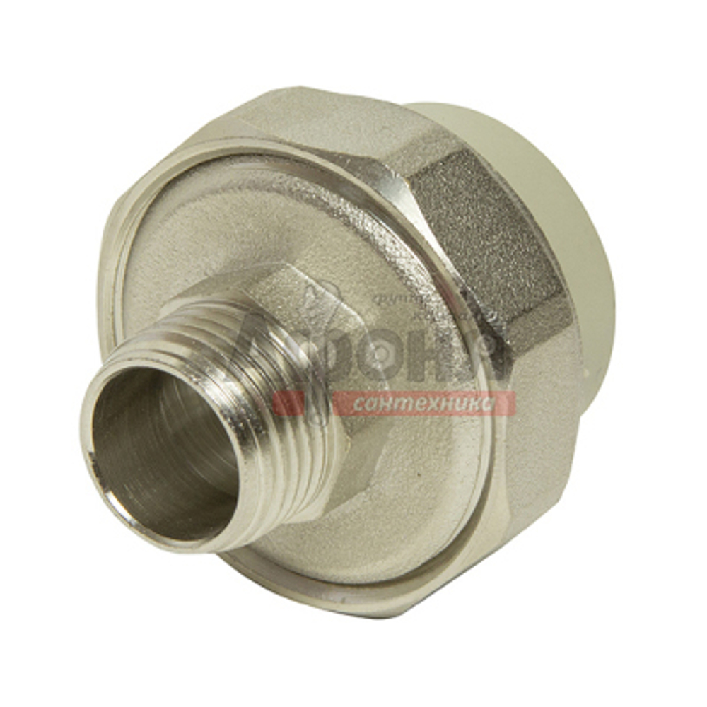 Муфта комб. разъемная, нар 25х1/2'' VRT® СЕРЫЙ (Россия)