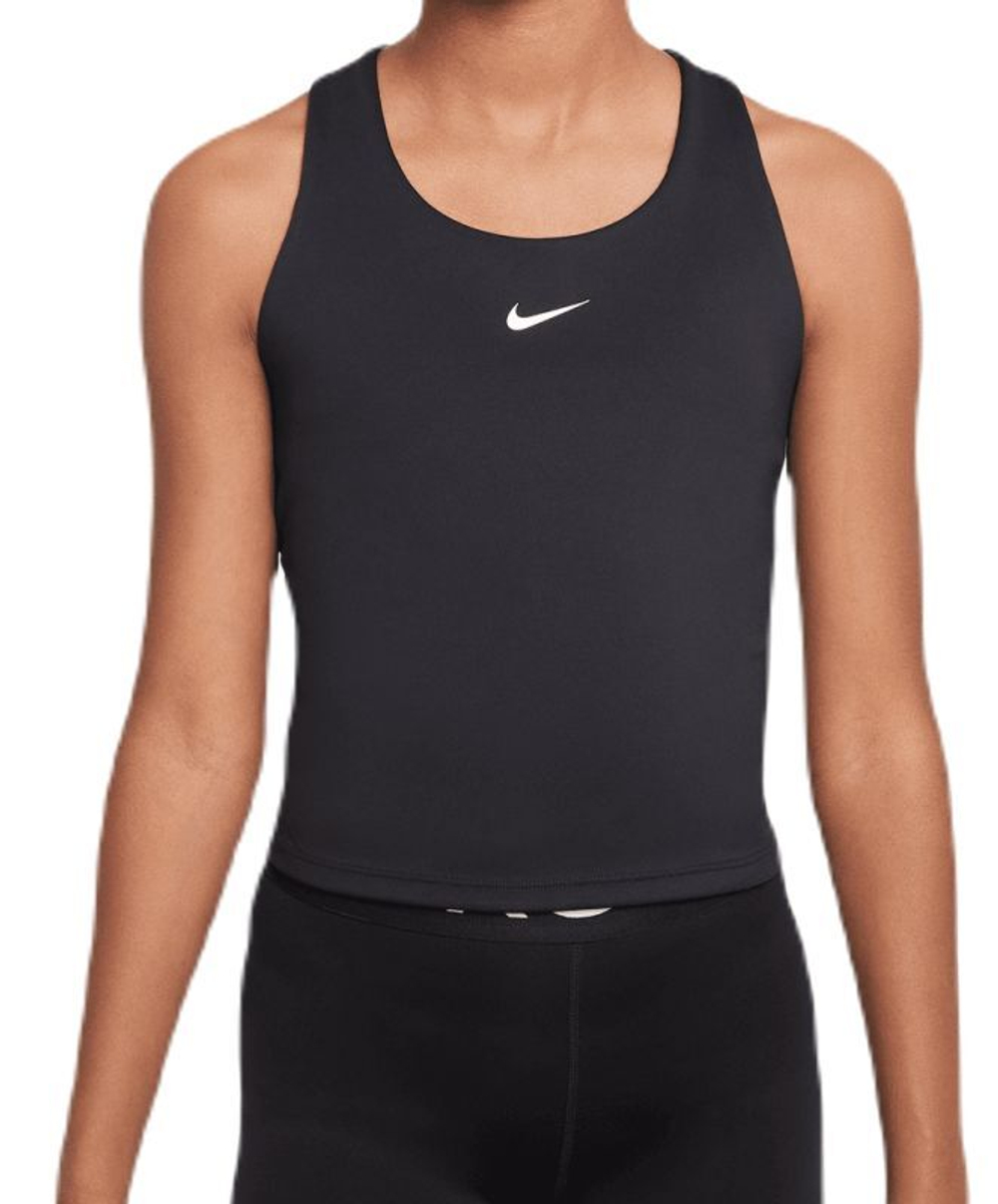 Футболка для девочки теннисная Nike Dri-Fit Swoosh Tank Bra - черный