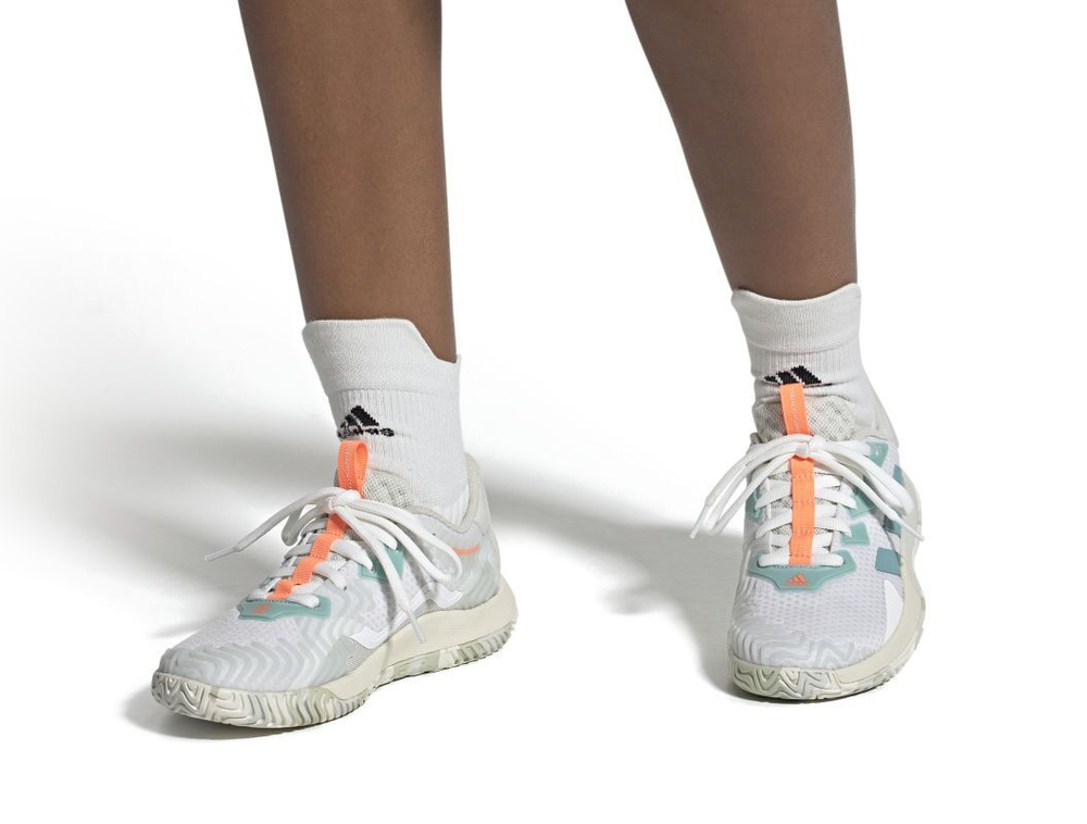 Женские Кроссовки теннисные Adidas Sole Match Control W - cloud white/mint ton/orbit grey