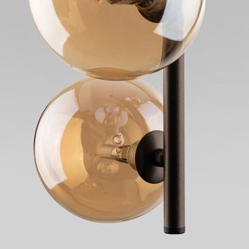 Подвесной светильник со стеклянными плафонами 3*G9 6188 коричневый Estera TK Lighting