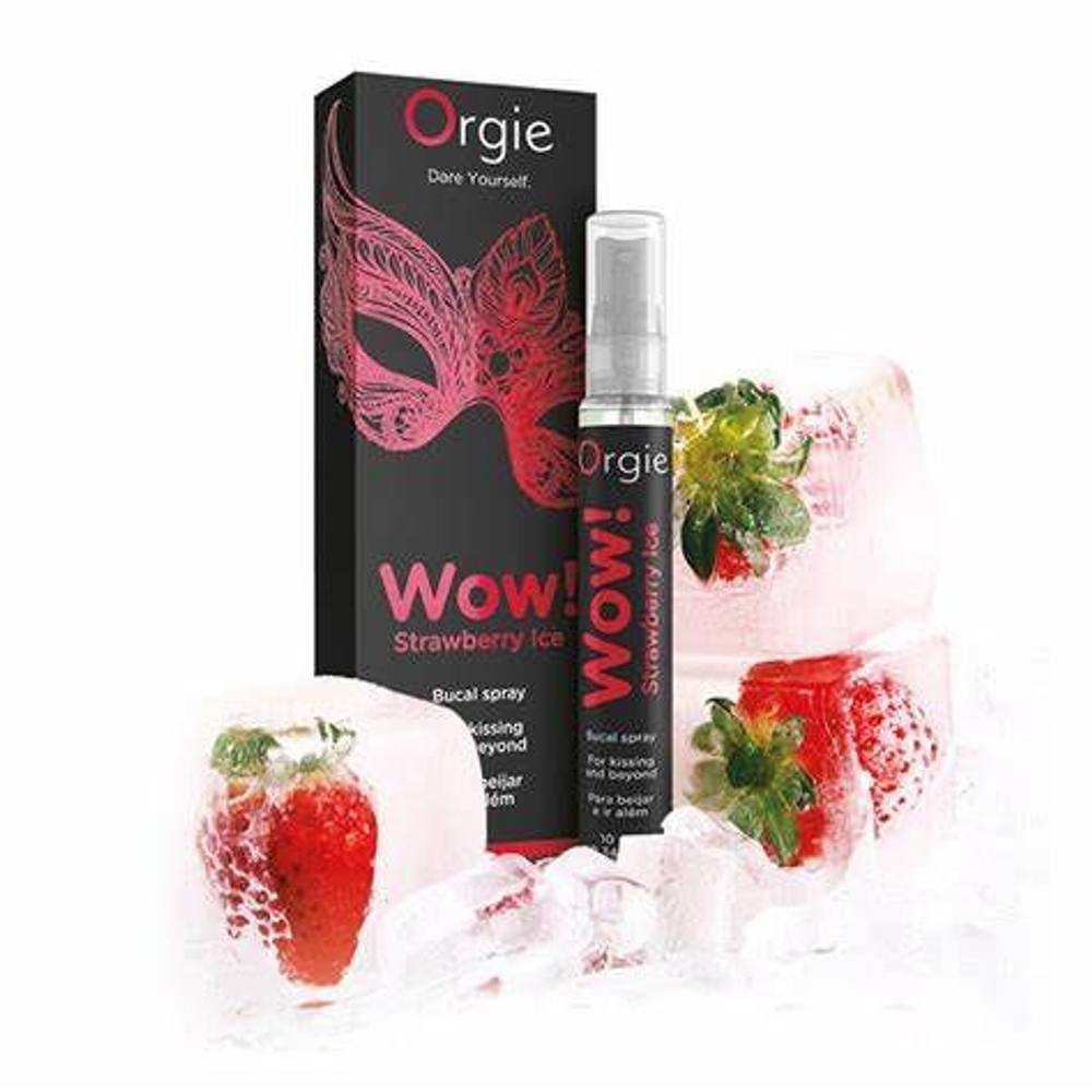 Стимулирующий спрей Orgie "Strawberry Ice", для орального секса, клубнично- мятный вкус, 10мл