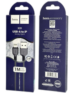 Usb Кабель-зарядка Lightning Hoco X20 Flash 2.0A 1м силиконовый черный