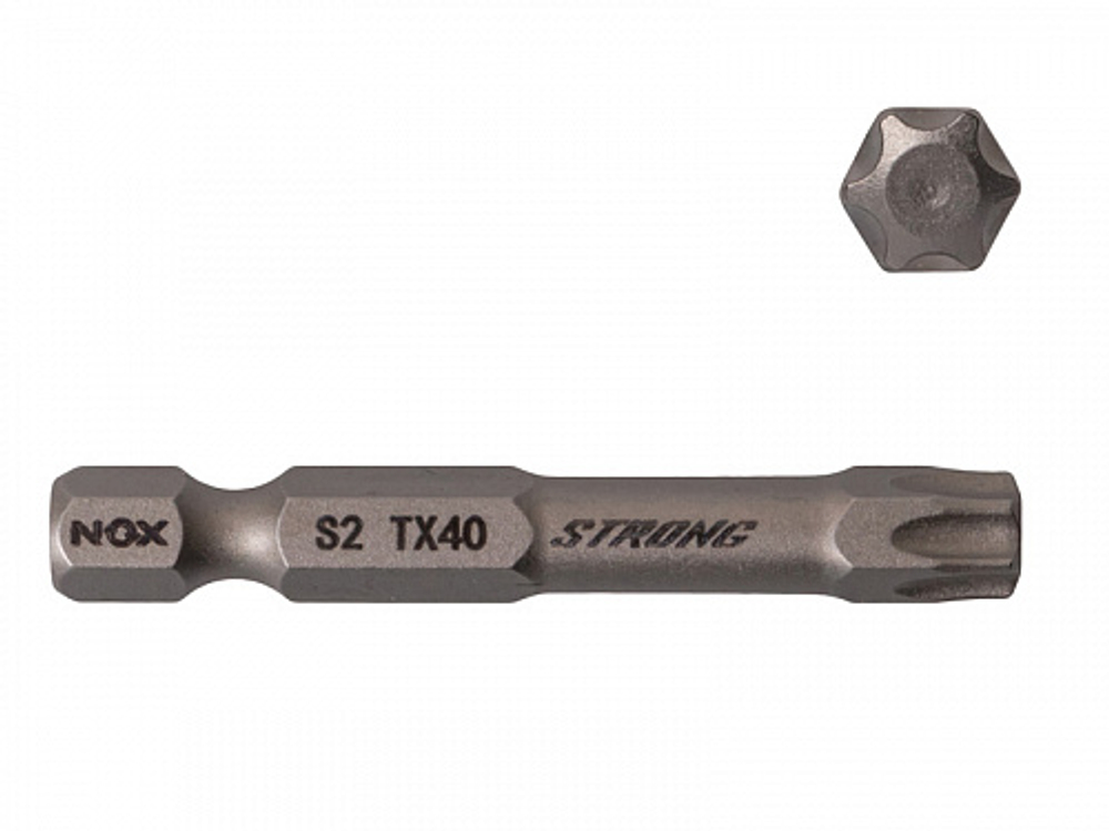 Бита 40-50 мм E6.3 Torx "NOX STRONG" torsion (10 шт) Nox