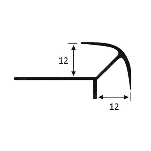 НАП 12*12мм "DO-1" 2,7м Бронза глянец наружн. 2-х стор. анод. алюм.