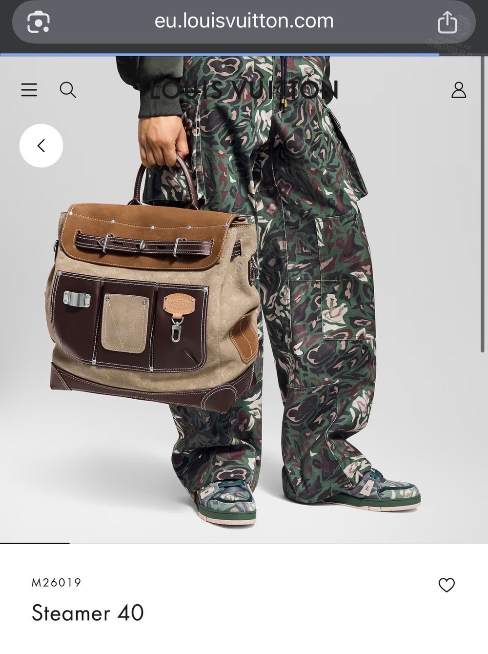 Дорожная сумка через плечо Louis Vuitton Steamer 40