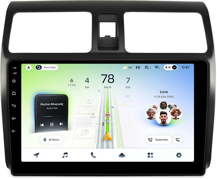 Магнитола для Suzuki Swift 3 2004-2010 - Teyes CC4L монитор 10.1" IPS, Android 14, Быстрая, Snapdragon 662, CarPlay, 4G SIM-слот