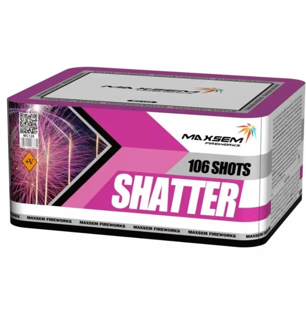 Батарея салютов Shatter (MC126) — 106 залпов, купить огромный свадебный салют
