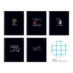 Тетрадь А5 48л. клетка "Life interface" 5 видов (Альт)