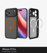 Чехол Spigen Ultra Hybrid MagSafe для iPhone 17 Pro Frost Black Orange