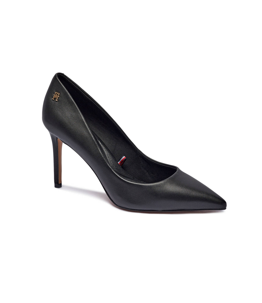 Кожаные туфли на шпильках essential pointed pump Tommy Hilfiger - черный(FW0FW07533)