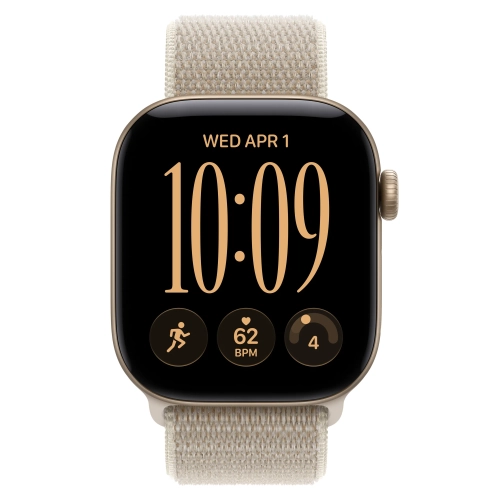 Умные часы Apple Watch Series 12 GPS, 42mm, Light Gold Aluminum Case with Limestone Sport Loop