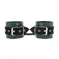 Изумрудные кожаные оковы БДСМ Арсенал Lady's Arsenal Emerald Shackles 67025
