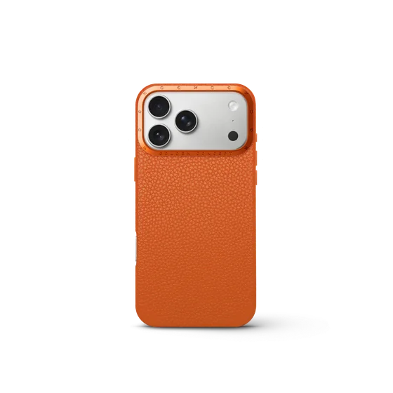 Чехол для iPhone 17 - Зернистая кожа - оранжевый