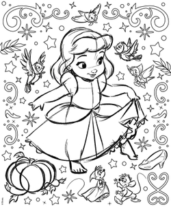 Hachette  раскраска по номерам  DISNEY - Atelier d'aquarelle - Coffret 5 tableaux à peindre