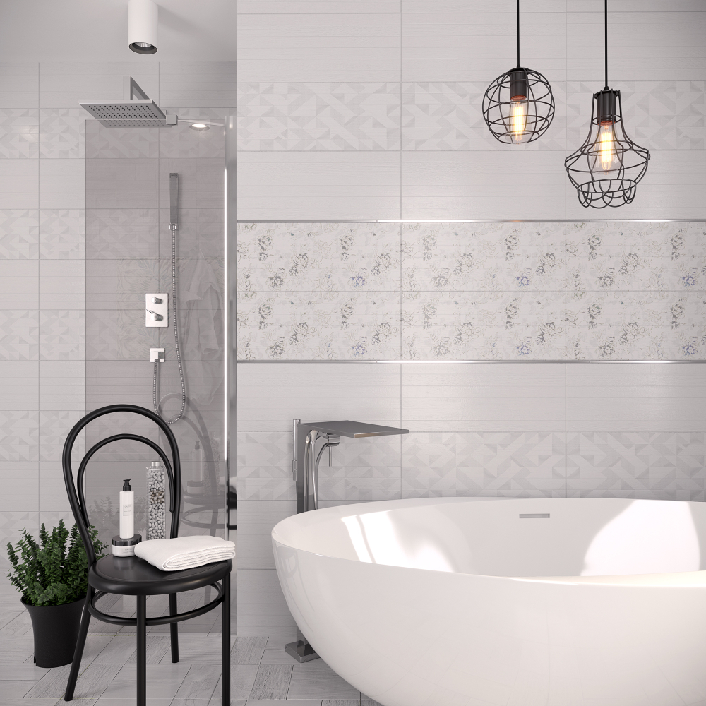 Бьянка бел декор 01 / Bianca white decor 01  250х600 (1-й сорт)