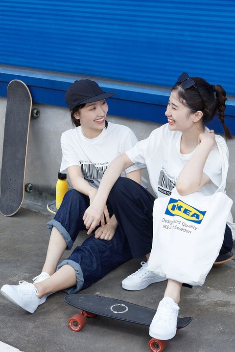 Шоппер IKEA EFTERTRADA (ЭФТЕРТРЭДА), Хлопок, Белый, 40x40 см