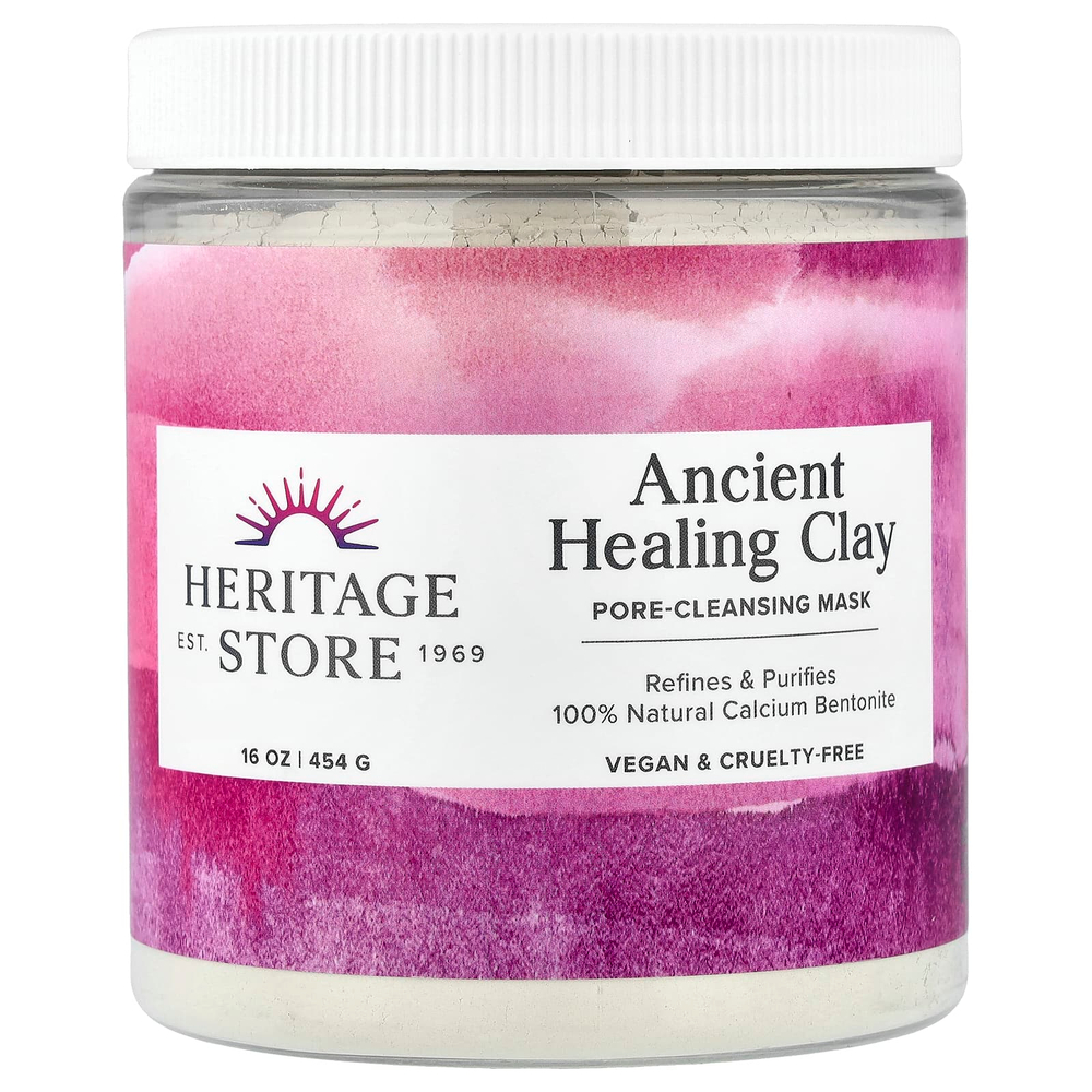 Heritage Store, Ancient Healing Clay, маска для очищения пор, 454 г (16 унций)
