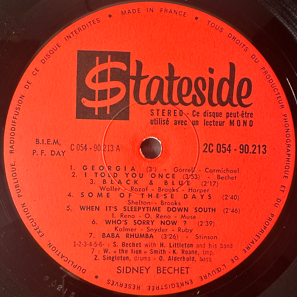 Sidney Bechet ‎– Sidney Bechet (Франция 1969г.)