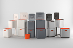 Контейнер для мусора с двумя баками totem compact, 40 л, белый