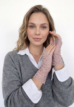Митенки 0617-01 пудровый
