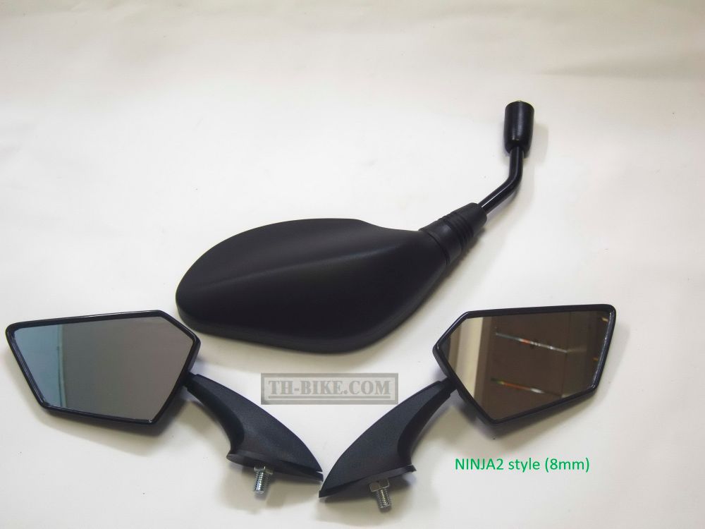 Mini mirrors, Small mirrors, Tiny mirrors 10mm, 8mm thread. Made in Thailand