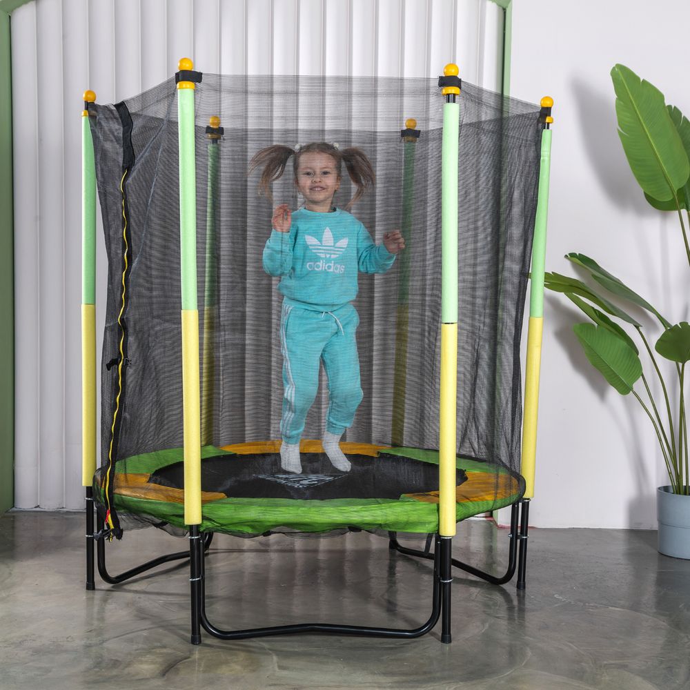 Батут DFC JUMP KIDS 55&amp;quot; зелено-желтый