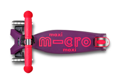 Самокат Maxi Micro Deluxe LED складной, неоновый розовый