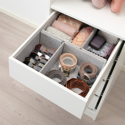 IKEA KOMPLEMENT  (ИКЕА КОМПЛЕМЕНТ)  -  Коробка, 4 шт. - светло-серая 40x54 см