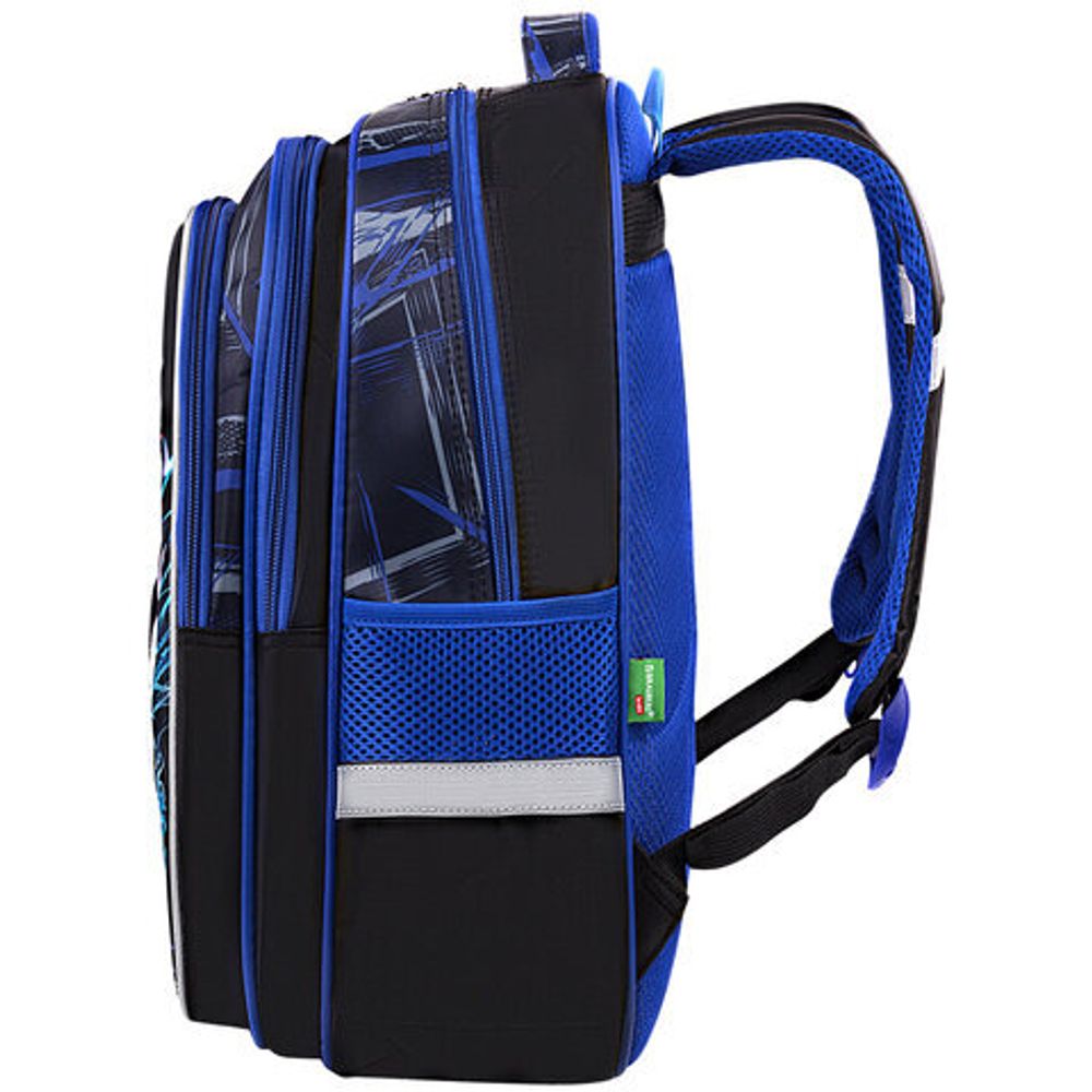 Рюкзак BRAUBERG KIDS FLOSSY, 2 отделения, 3 кармана, "Soccer Club", 3D-панель, 40х28х18 см, 273181