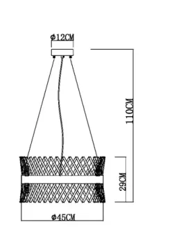 Подвесной светильник 10*G9 A1073LM-10PB медный Acapulco Arte Lamp