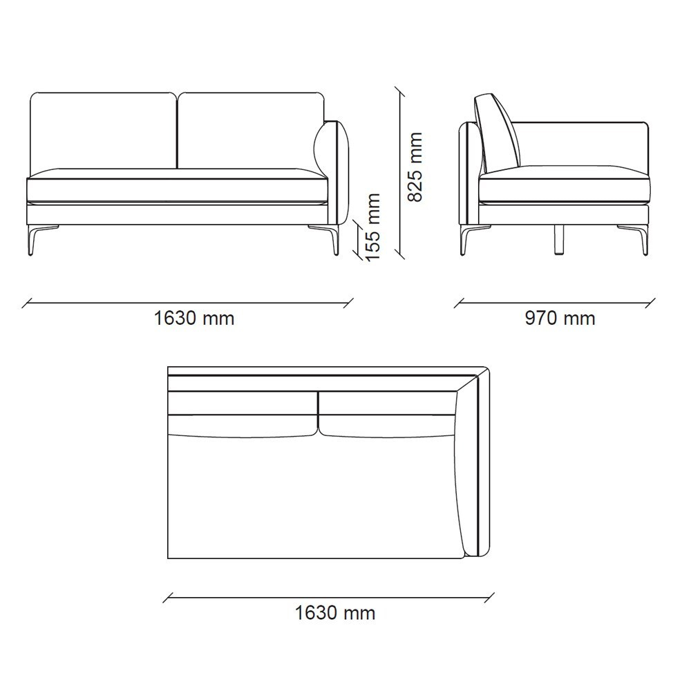 2 местный прямой левый ENZA HOME PARMA EH72560
