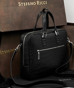 Портфель Stefano Ricci из кожи крокодила