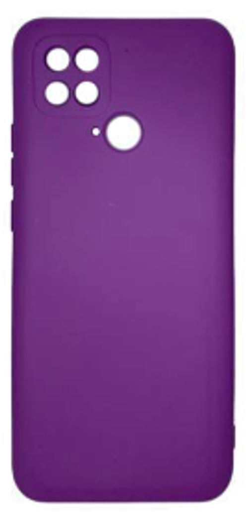 Накладка для Xiaomi Pocophone C40 Silicone cover без логотипа фиолетовая