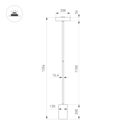 Светильник SP-SAMSARA-FLOOR-16W Warm3000 (WH, 110 deg, 230V) (Arlight, IP20 Металл, 3 года) 053772
