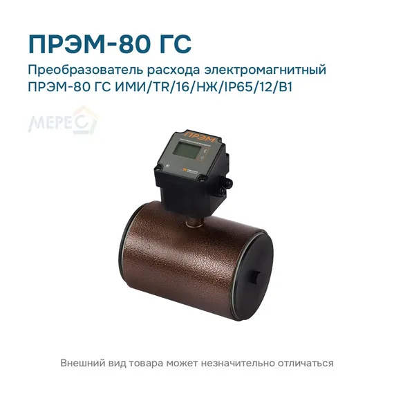 Преобразователь расхода электромагнитный ПРЭМ-80 ГС ИМИ/TR/16/НЖ/IP65/12/B1