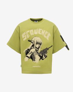Футболка Sequence Sage Kimono зеленая