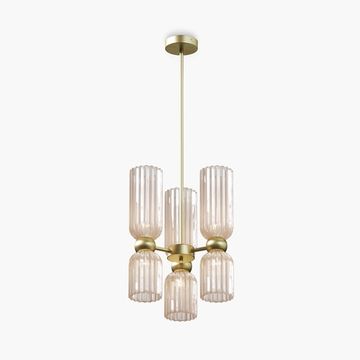 Подвесной светильник 6*Е14 MOD302PL-06CG золото/коньячный Antic Modern Maytoni